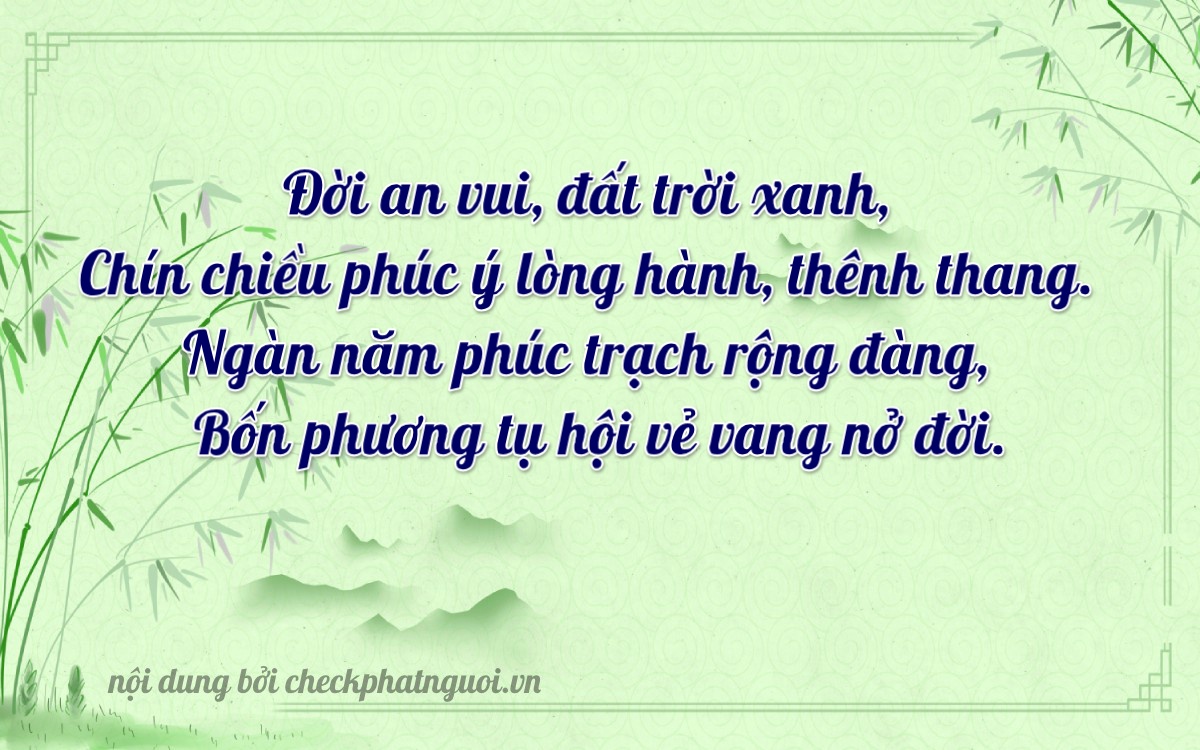 Bài thơ ý nghĩa cho <b>biển số 50N1-84988</b> tại website checkphatnguoi.vn