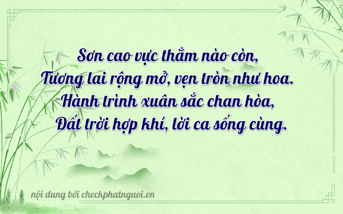 Bài thơ ý nghĩa cho <b>biển số 50N1-85906</b> tại website checkphatnguoi.vn