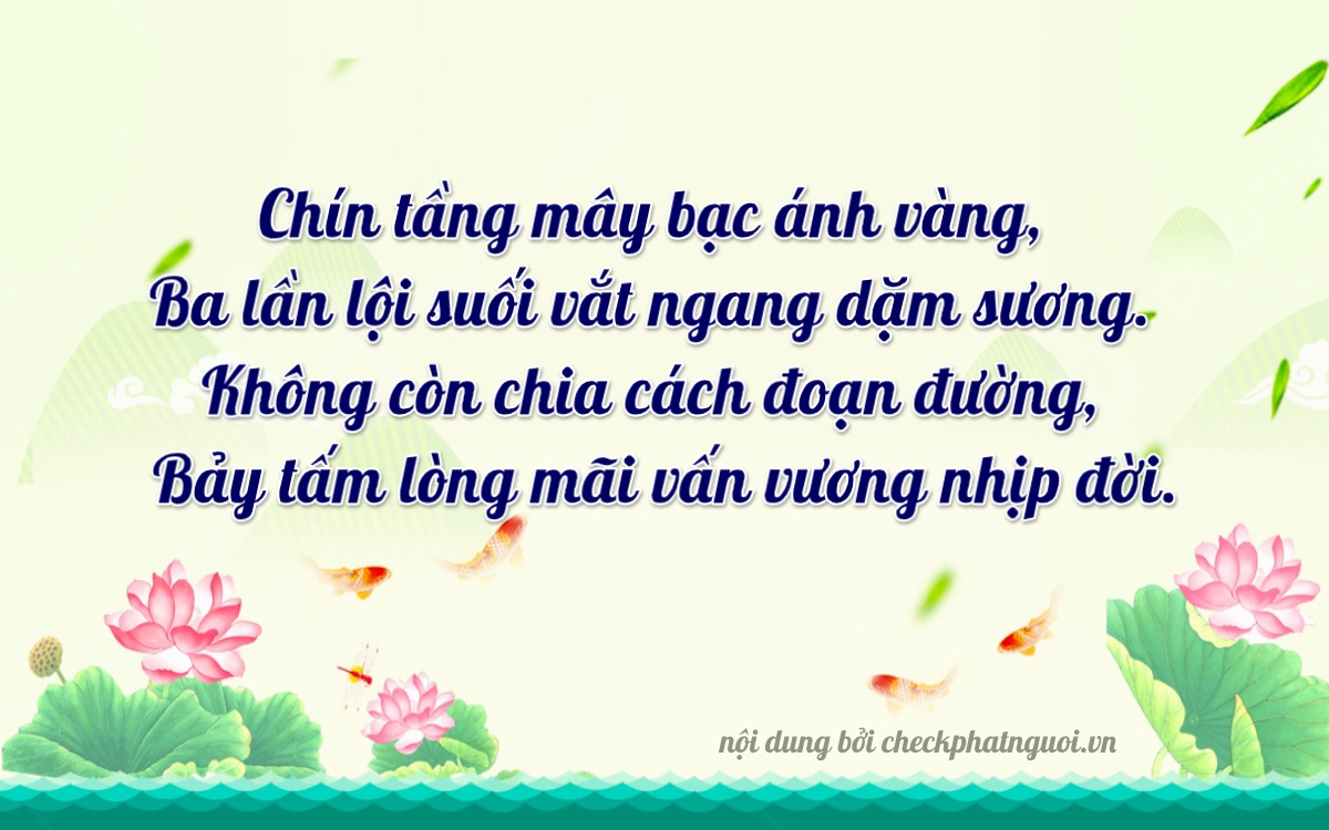 Bài thơ ý nghĩa cho <b>biển số 50N1-93070</b> tại website checkphatnguoi.vn