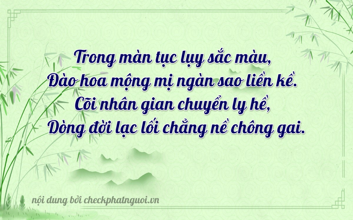 Bài thơ ý nghĩa cho <b>biển số 50N2-09468</b> tại website checkphatnguoi.vn