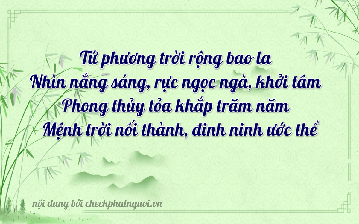 Bài thơ ý nghĩa cho <b>biển số 50N2-47189</b> tại website checkphatnguoi.vn