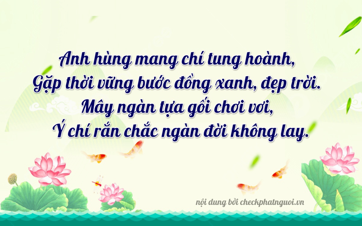 Bài thơ ý nghĩa cho <b>biển số 50R-15051</b> tại website checkphatnguoi.vn