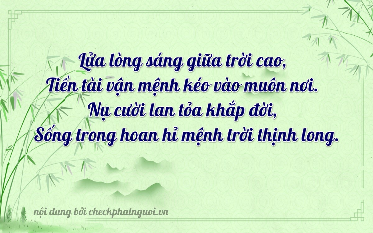 Bài thơ ý nghĩa cho <b>biển số 50X1-01370</b> tại website checkphatnguoi.vn