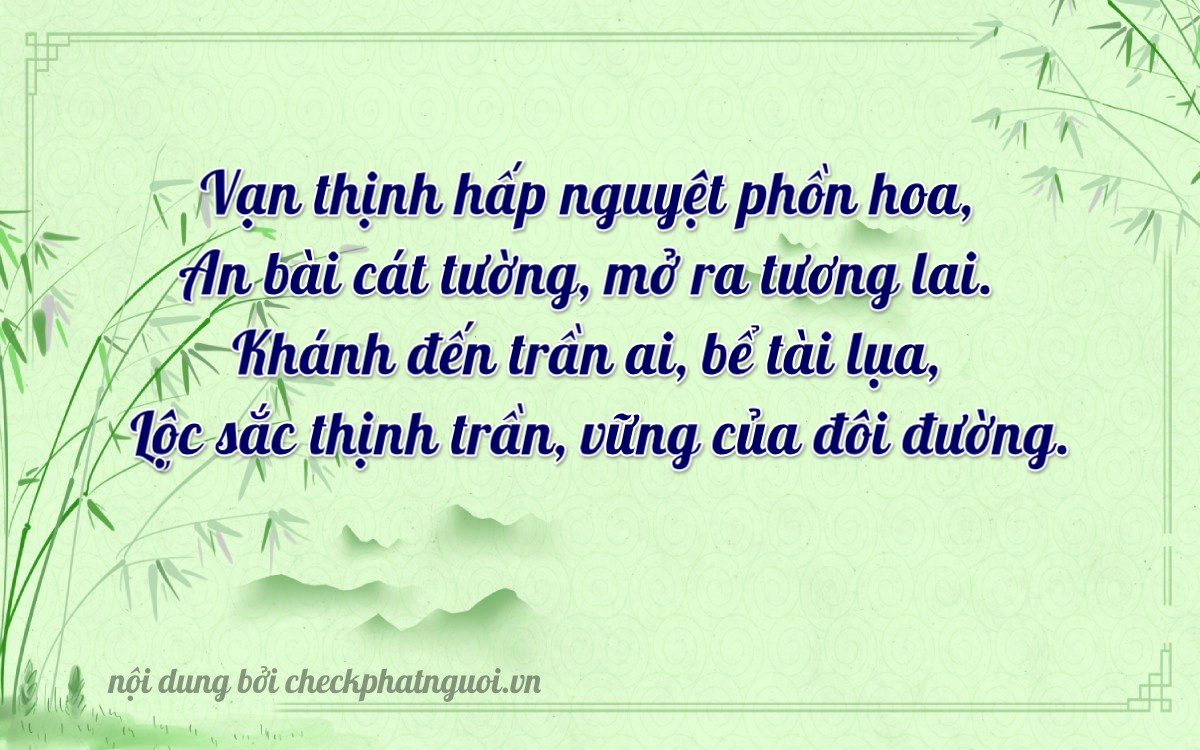 Bài thơ ý nghĩa cho <b>biển số 50Y1-01721</b> tại website checkphatnguoi.vn