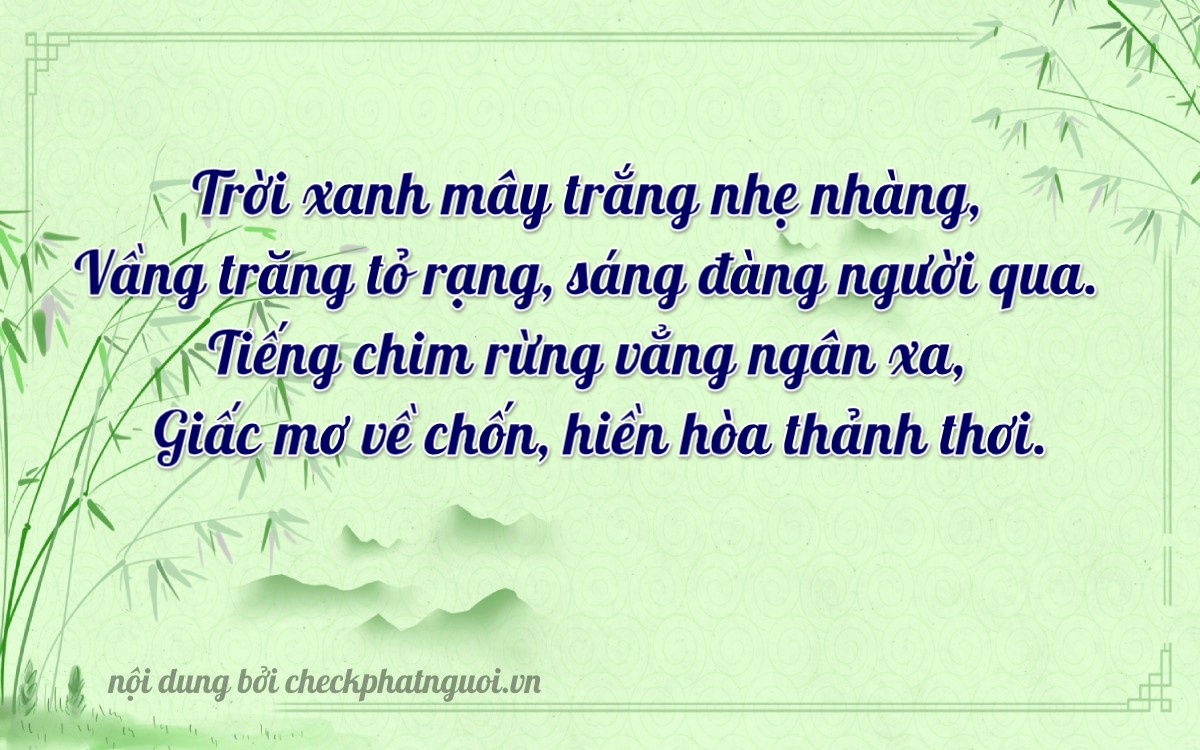 Bài thơ ý nghĩa cho <b>biển số 50Y1-13883</b> tại website checkphatnguoi.vn