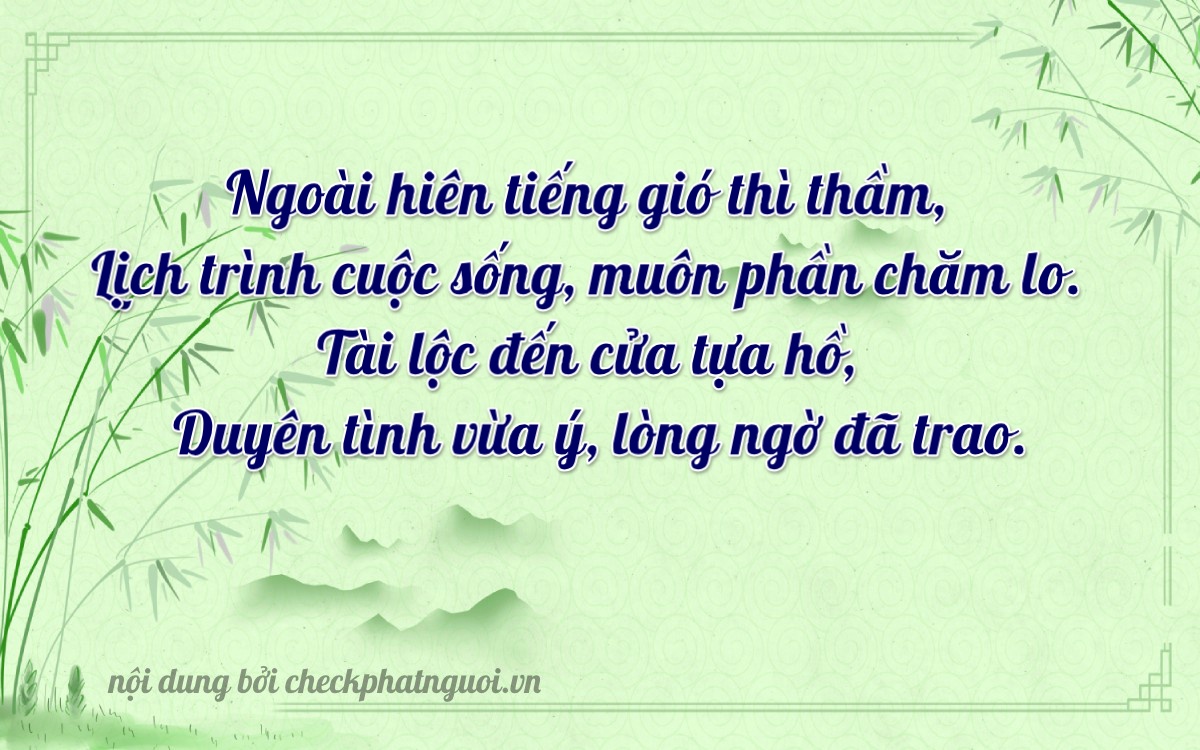 Bài thơ ý nghĩa cho <b>biển số 50Y1-31689</b> tại website checkphatnguoi.vn