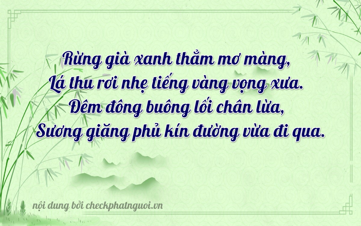 Bài thơ ý nghĩa cho <b>biển số 50Y1-33655</b> tại website checkphatnguoi.vn
