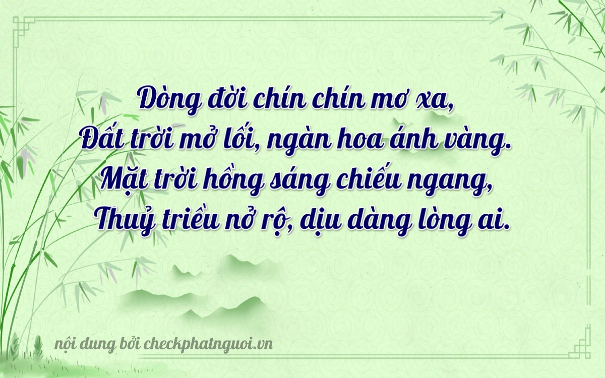 Bài thơ ý nghĩa cho <b>biển số 50Y1-34079</b> tại website checkphatnguoi.vn