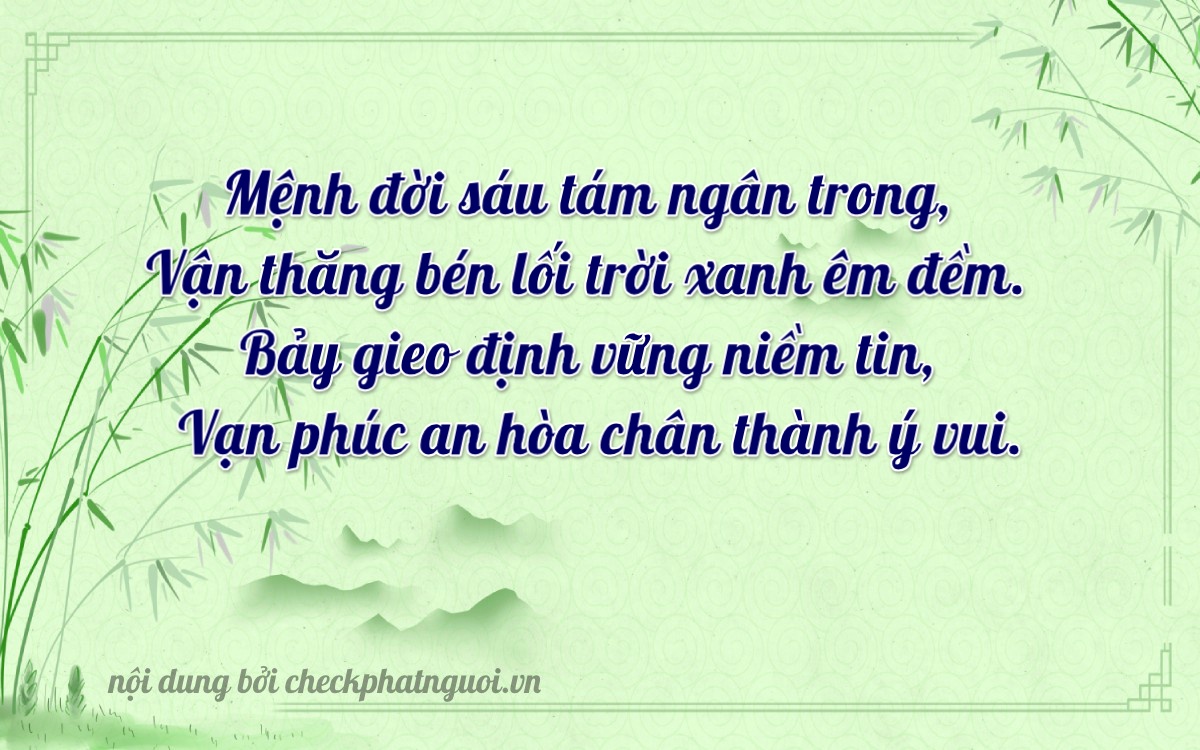 Bài thơ ý nghĩa cho <b>biển số 50Y1-68507</b> tại website checkphatnguoi.vn