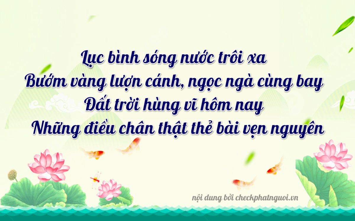 Bài thơ ý nghĩa cho <b>biển số 50Y1-78369</b> tại website checkphatnguoi.vn