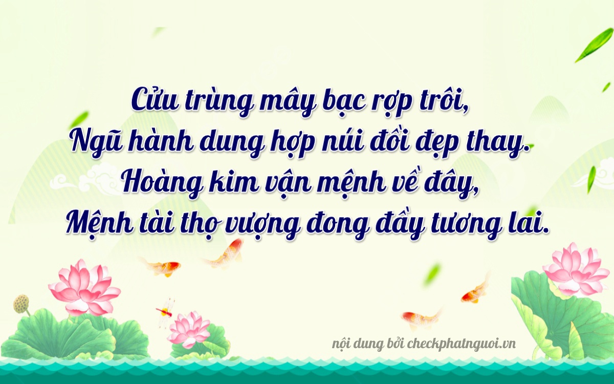 Bài thơ ý nghĩa cho <b>biển số 50Y1-85479</b> tại website checkphatnguoi.vn