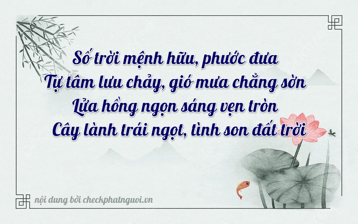 Bài thơ ý nghĩa cho <b>biển số 51083</b> tại website checkphatnguoi.vn