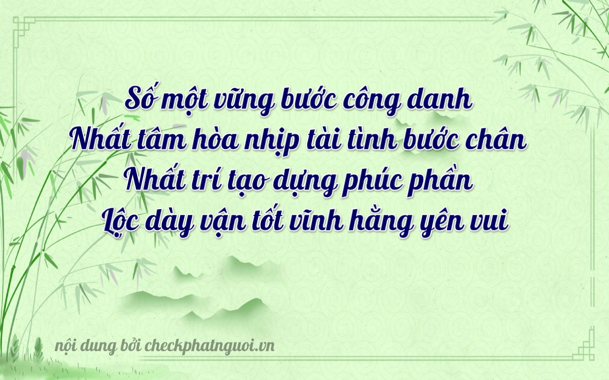 Bài thơ ý nghĩa cho <b>biển số 51116</b> tại website checkphatnguoi.vn