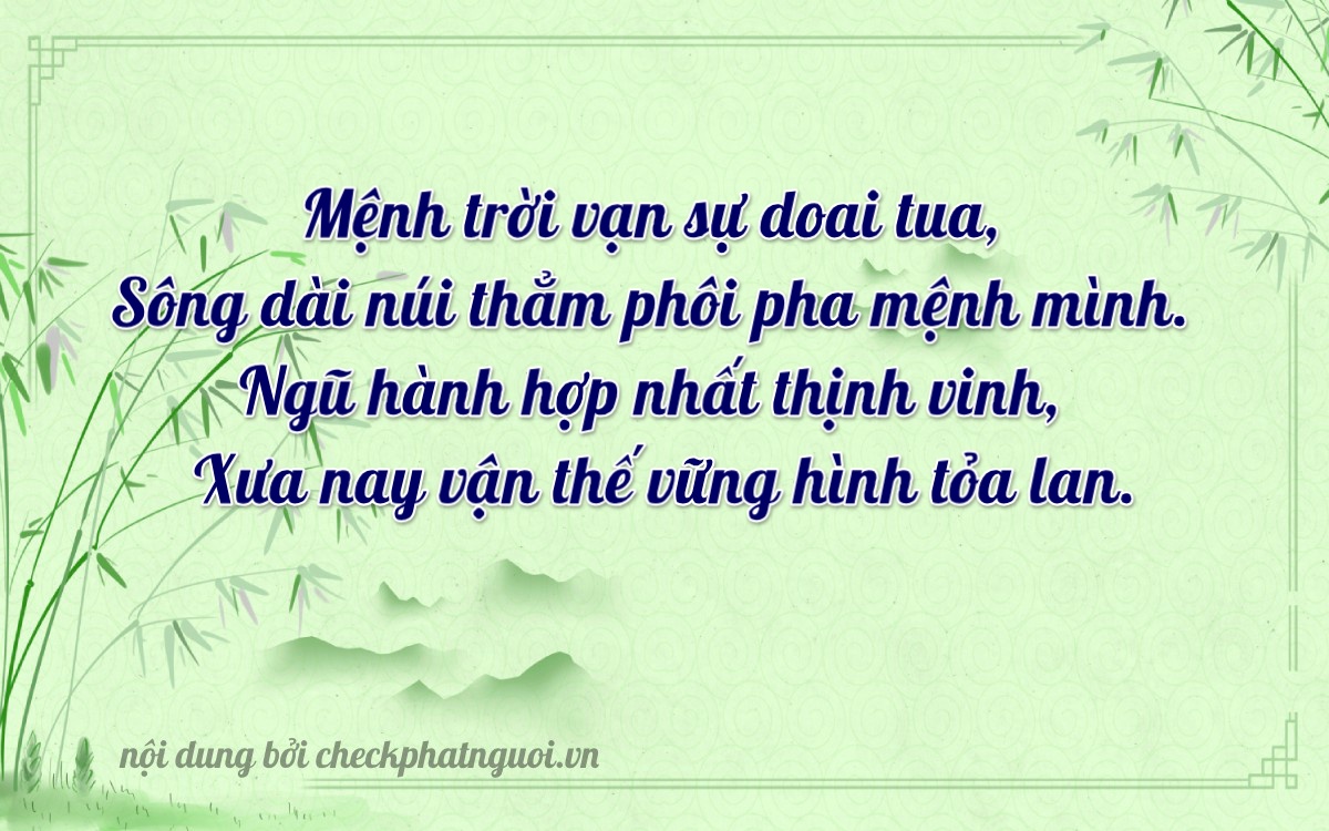 Bài thơ ý nghĩa cho <b>biển số 51752</b> tại website checkphatnguoi.vn