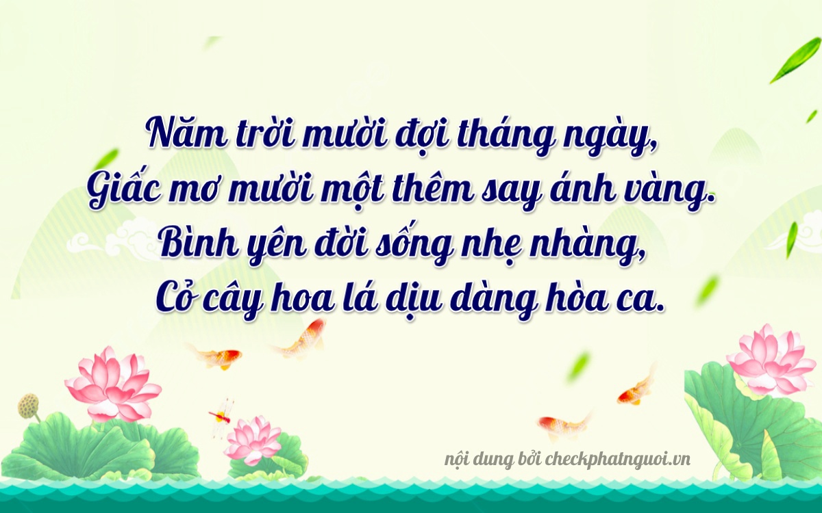 Bài thơ ý nghĩa cho <b>biển số 51A-05115</b> tại website checkphatnguoi.vn