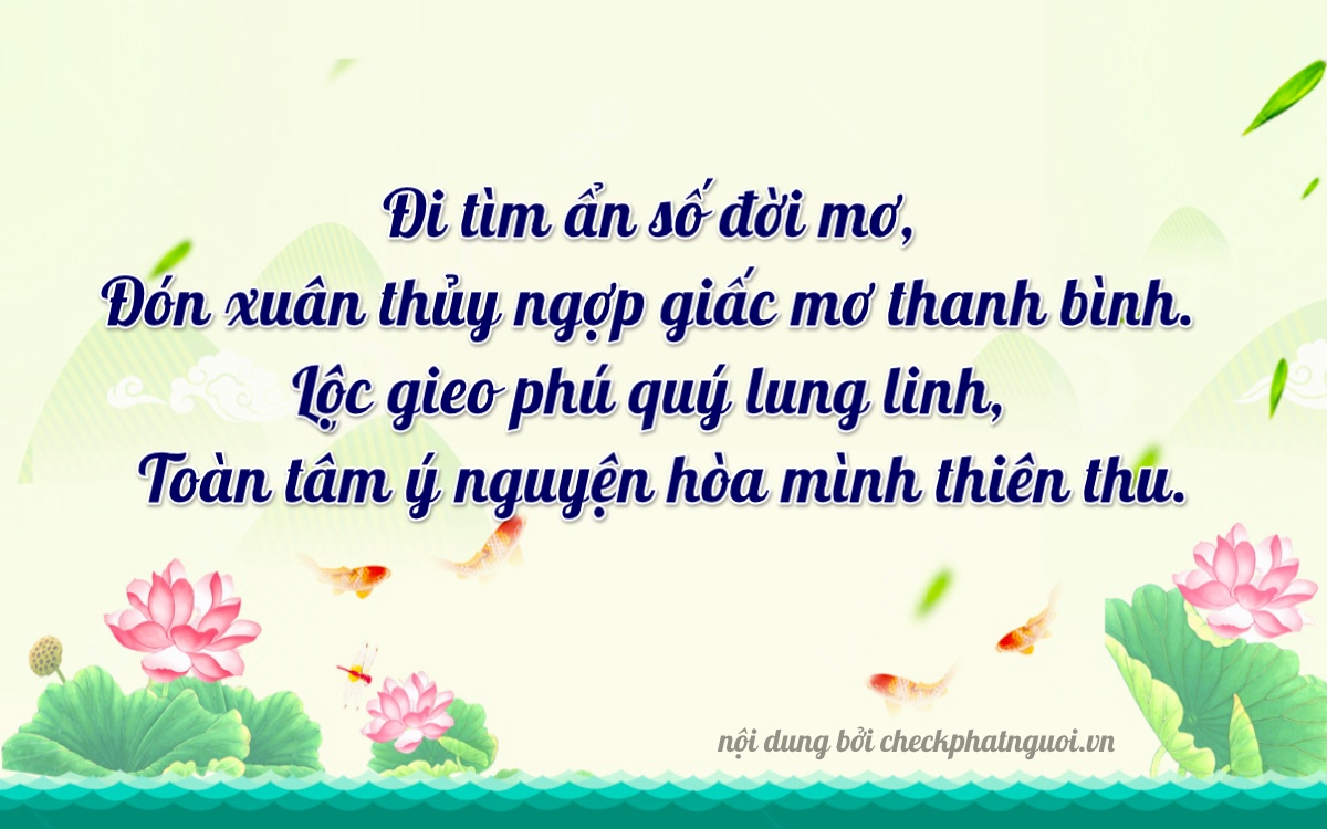Bài thơ ý nghĩa cho <b>biển số 51A-09502</b> tại website checkphatnguoi.vn
