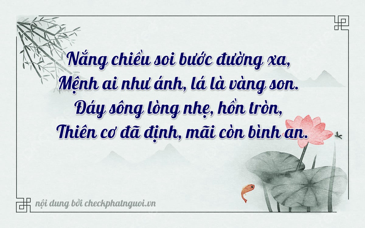 Bài thơ ý nghĩa cho <b>biển số 51A-29694</b> tại website checkphatnguoi.vn
