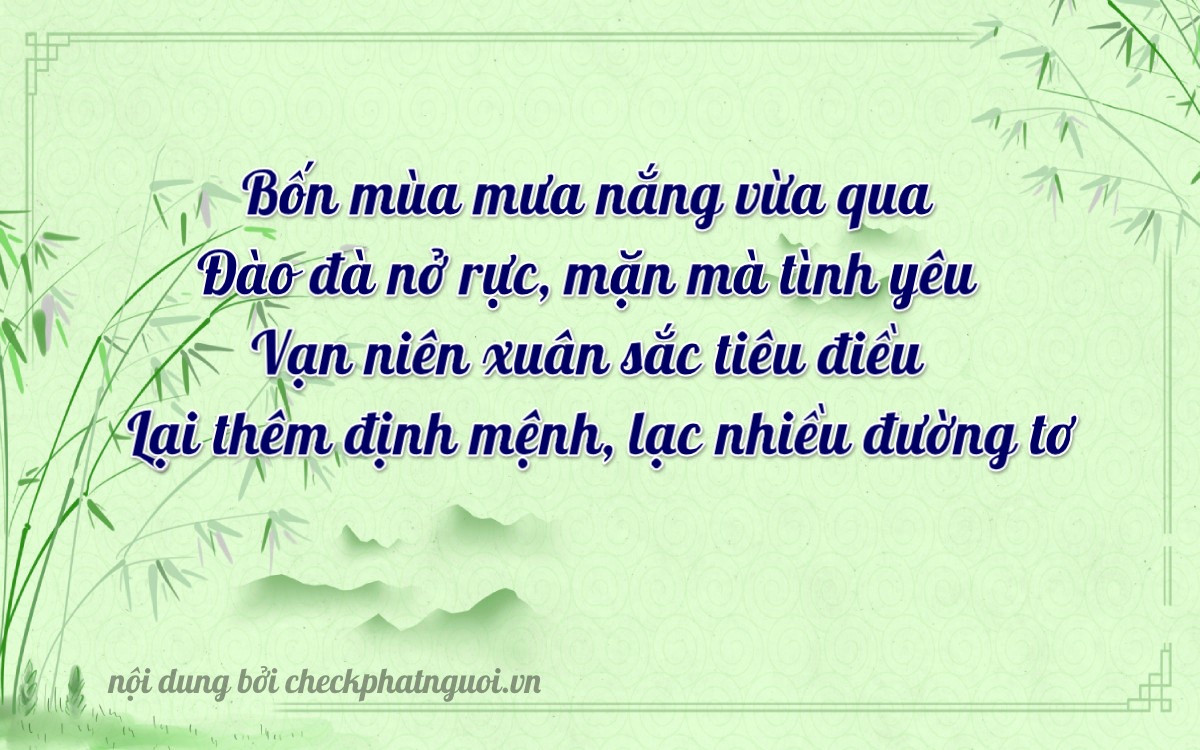 Bài thơ ý nghĩa cho <b>biển số 51A-40228</b> tại website checkphatnguoi.vn