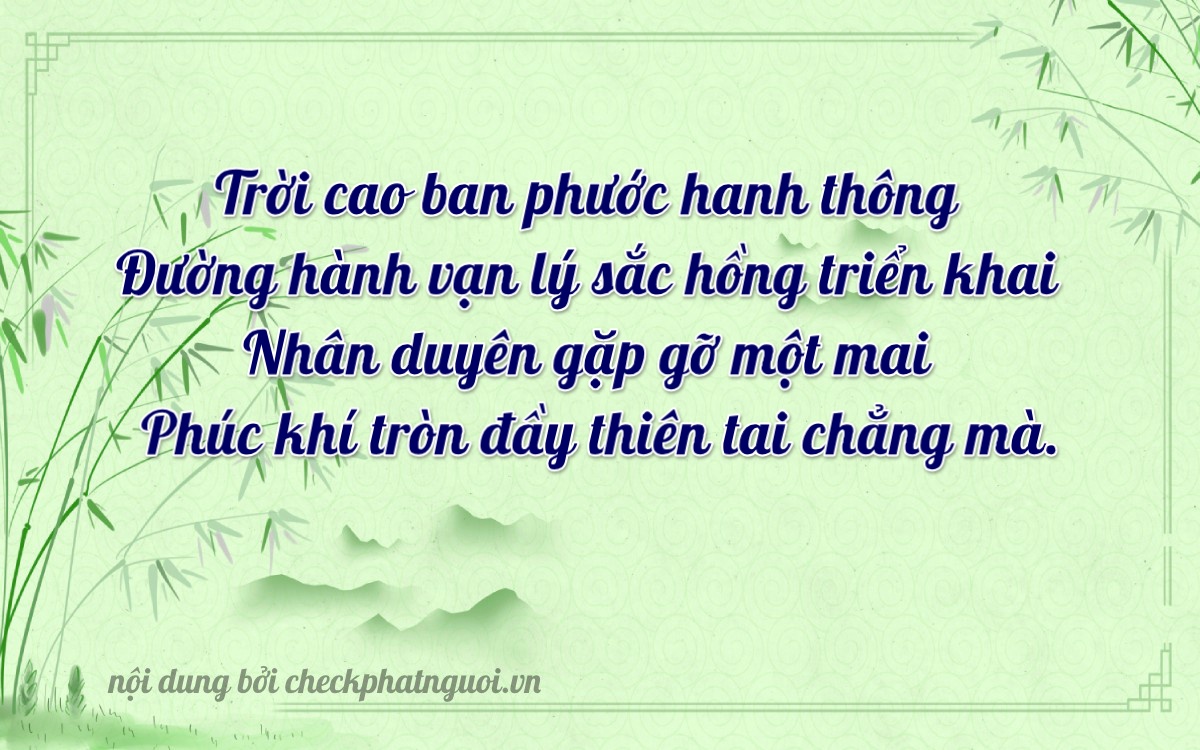 Bài thơ ý nghĩa cho <b>biển số 51A-41360</b> tại website checkphatnguoi.vn