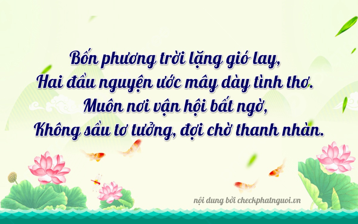 Bài thơ ý nghĩa cho <b>biển số 51A-42040</b> tại website checkphatnguoi.vn