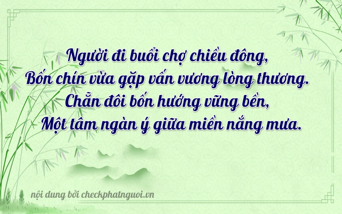 Bài thơ ý nghĩa cho <b>biển số 51A-46941</b> tại website checkphatnguoi.vn