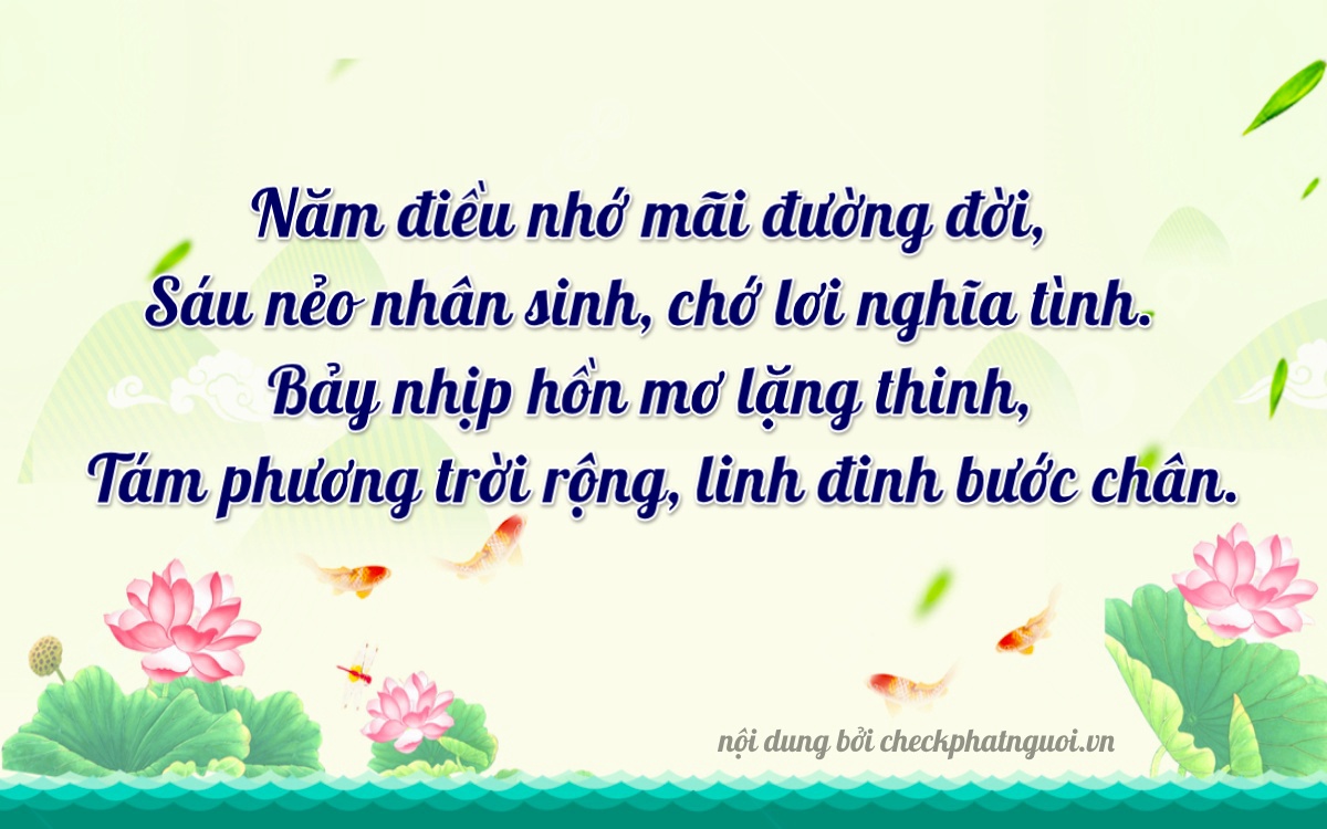 Bài thơ ý nghĩa cho <b>biển số 51A-56781</b> tại website checkphatnguoi.vn