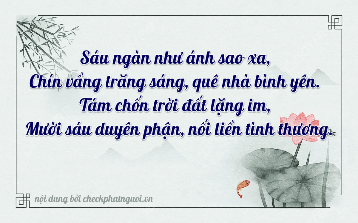 Bài thơ ý nghĩa cho <b>biển số 51A-69816</b> tại website checkphatnguoi.vn