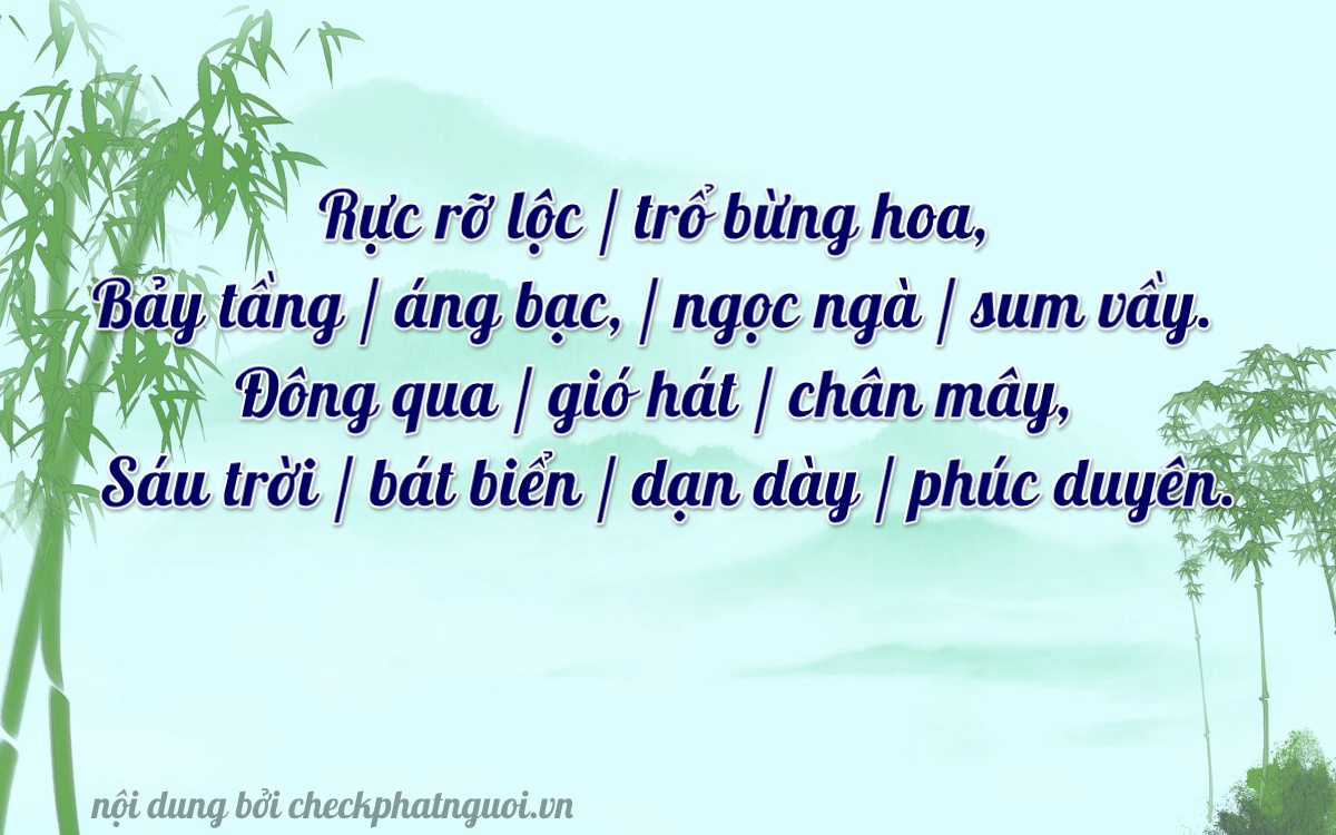 Bài thơ ý nghĩa cho <b>biển số 51A-75768</b> tại website checkphatnguoi.vn