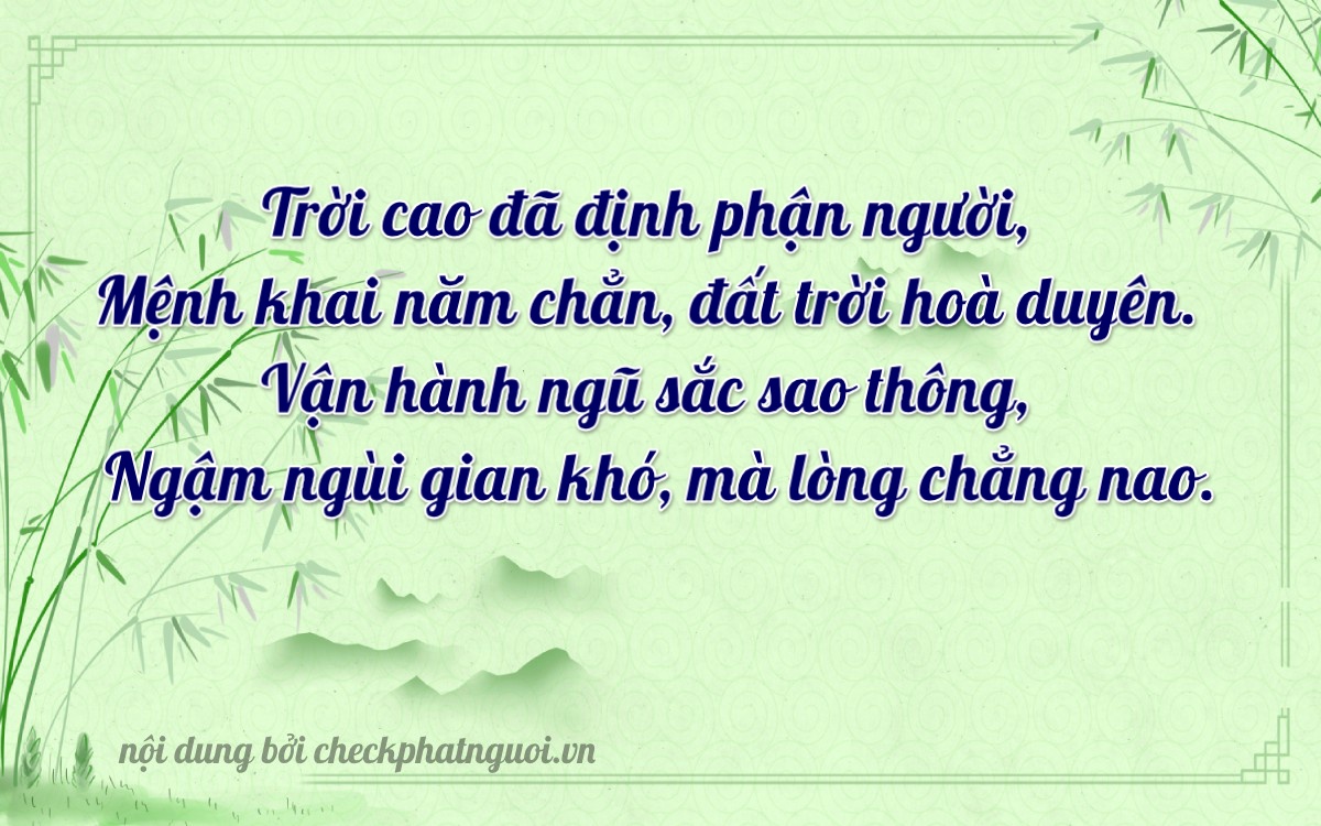 Bài thơ ý nghĩa cho <b>biển số 51A-78150</b> tại website checkphatnguoi.vn