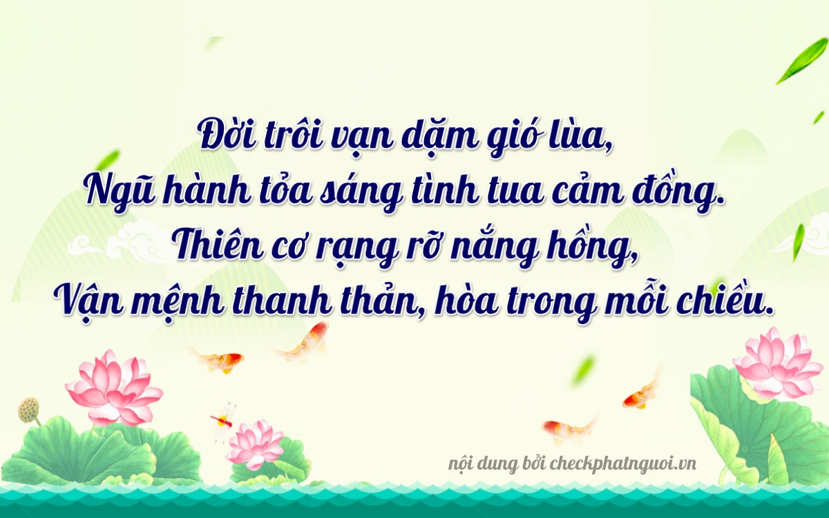 Bài thơ ý nghĩa cho <b>biển số 51A-95445</b> tại website checkphatnguoi.vn