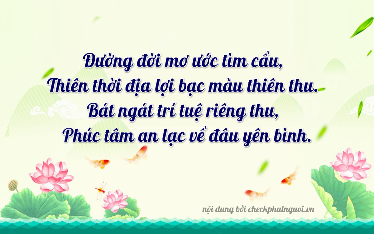 Bài thơ ý nghĩa cho <b>biển số 51A-97088</b> tại website checkphatnguoi.vn
