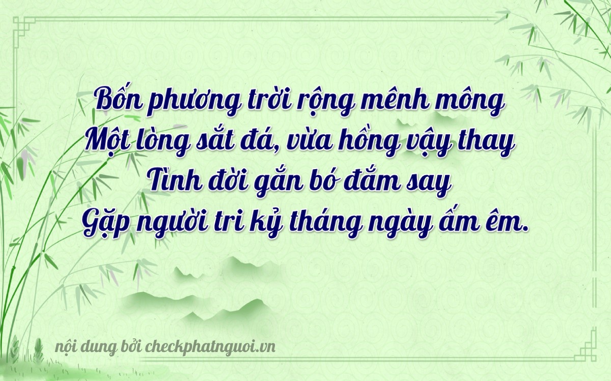 Bài thơ ý nghĩa cho <b>biển số 51B-41468</b> tại website checkphatnguoi.vn