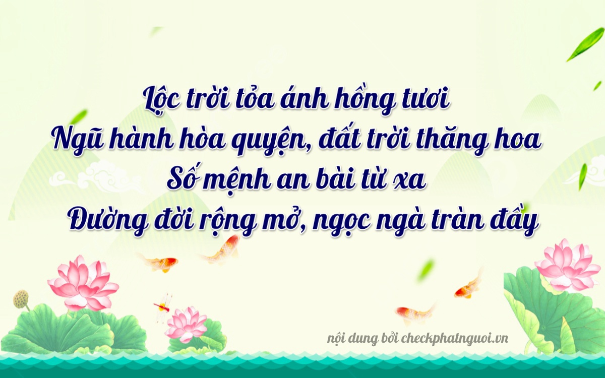 Bài thơ ý nghĩa cho <b>biển số 51C-16277</b> tại website checkphatnguoi.vn