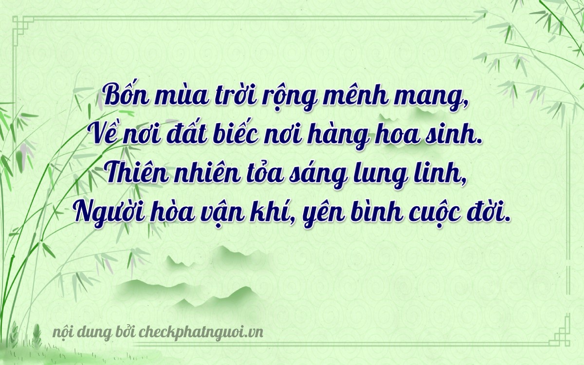 Bài thơ ý nghĩa cho <b>biển số 51C-34134</b> tại website checkphatnguoi.vn