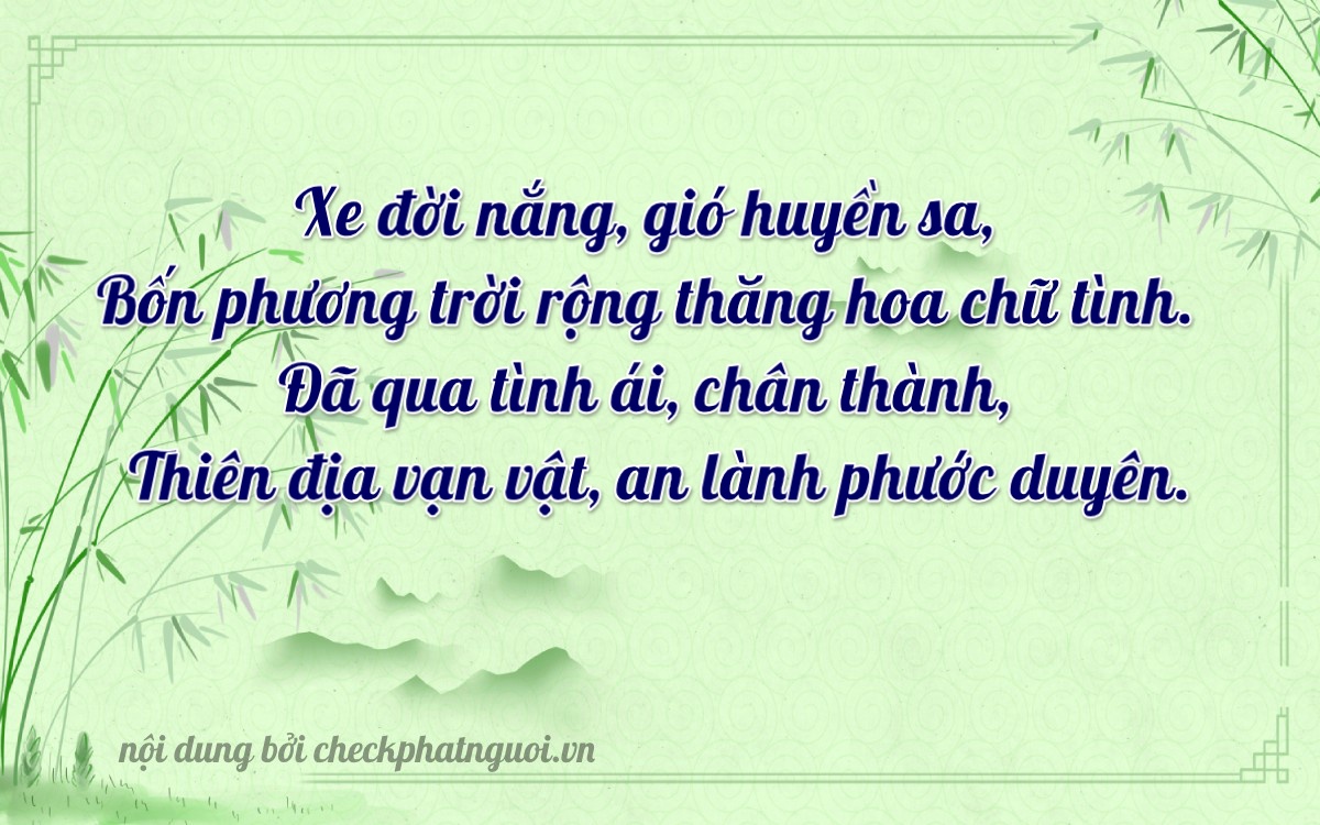 Bài thơ ý nghĩa cho <b>biển số 51C-48784</b> tại website checkphatnguoi.vn
