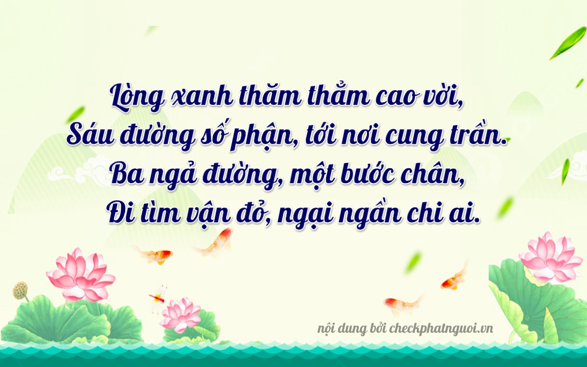 Bài thơ ý nghĩa cho <b>biển số 51C-62313</b> tại website checkphatnguoi.vn