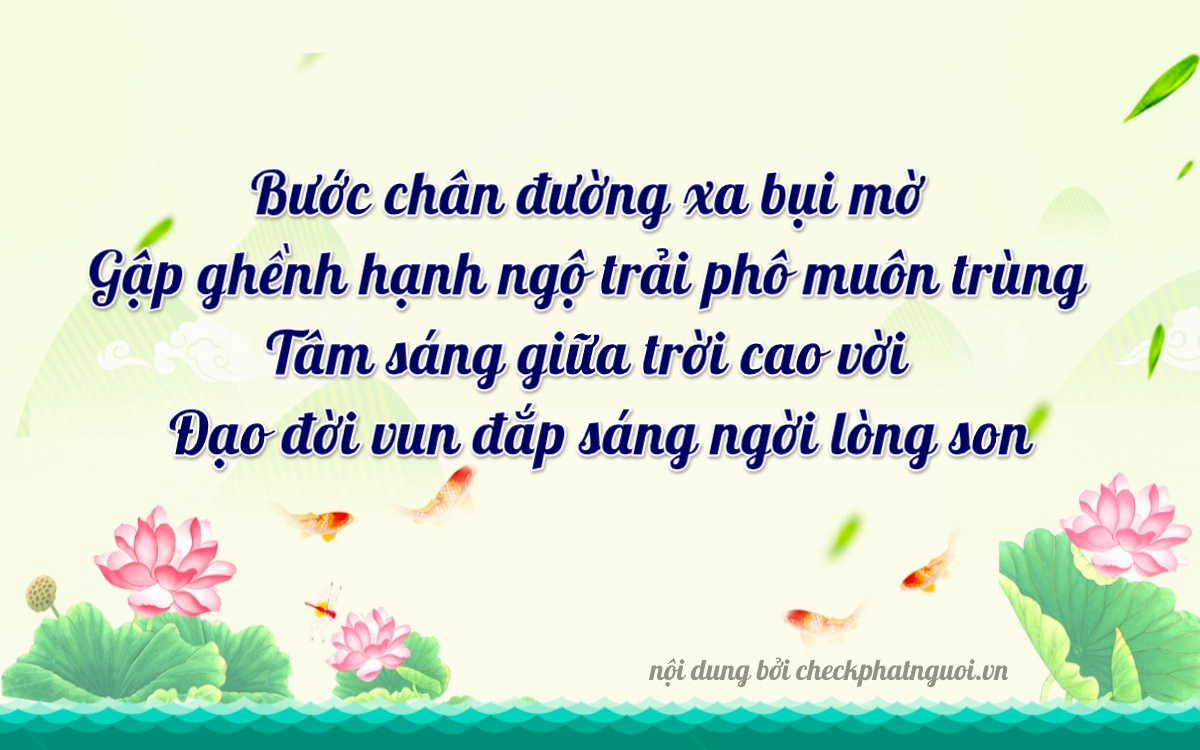 Bài thơ ý nghĩa cho <b>biển số 51C-90668</b> tại website checkphatnguoi.vn