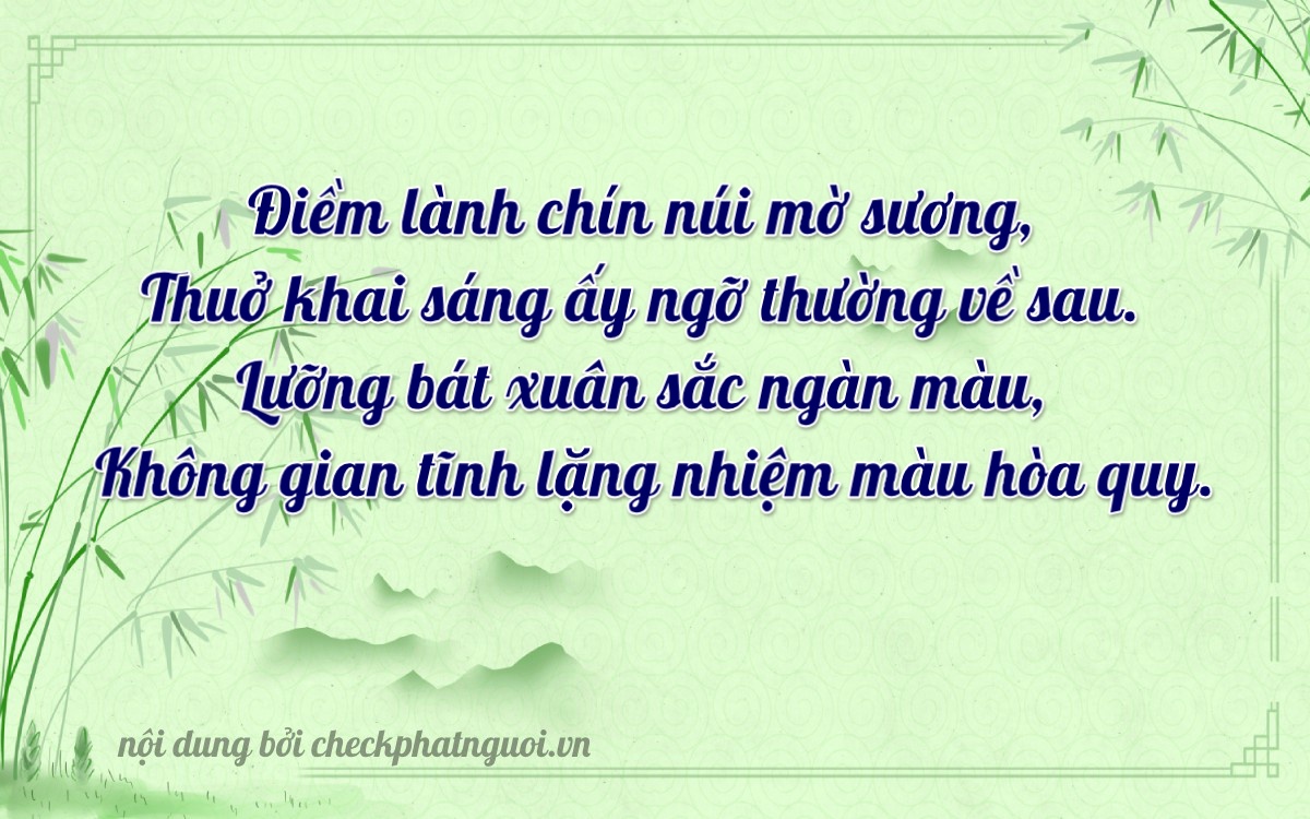 Bài thơ ý nghĩa cho <b>biển số 51D-02890</b> tại website checkphatnguoi.vn