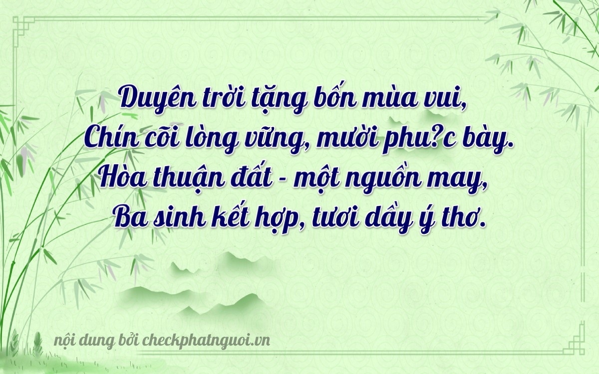 Bài thơ ý nghĩa cho <b>biển số 51D-14173</b> tại website checkphatnguoi.vn