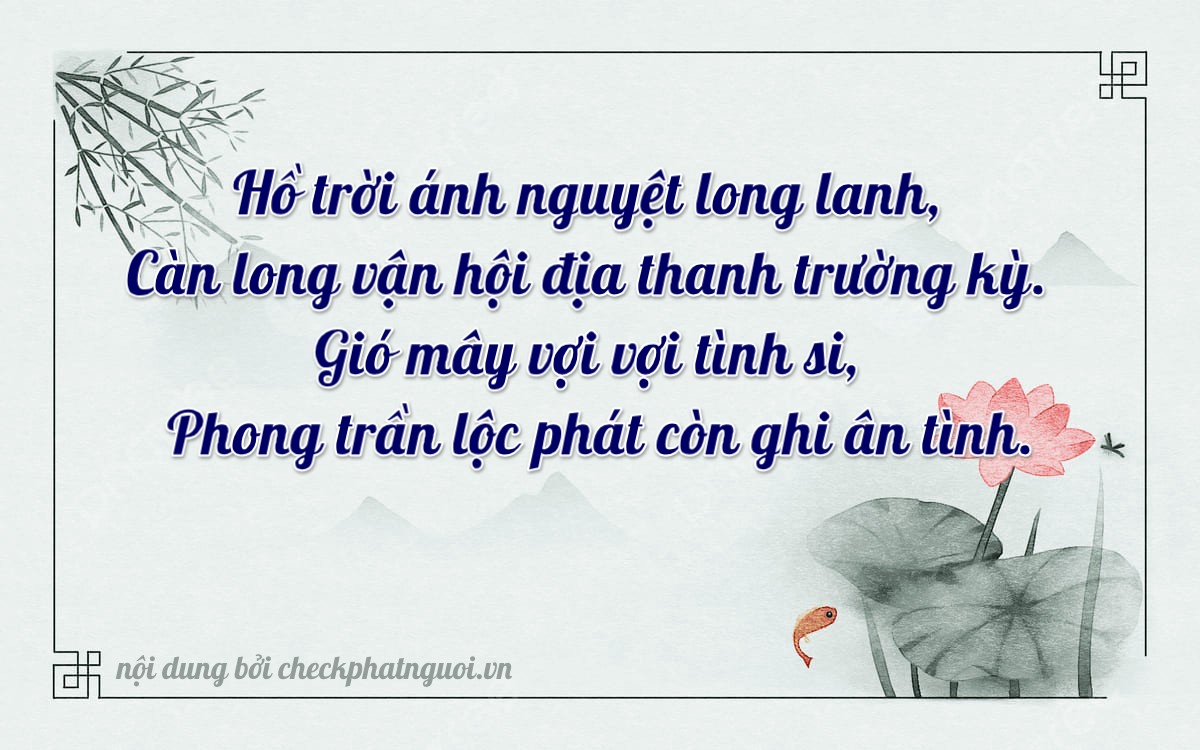 Bài thơ ý nghĩa cho <b>biển số 51D-43164</b> tại website checkphatnguoi.vn