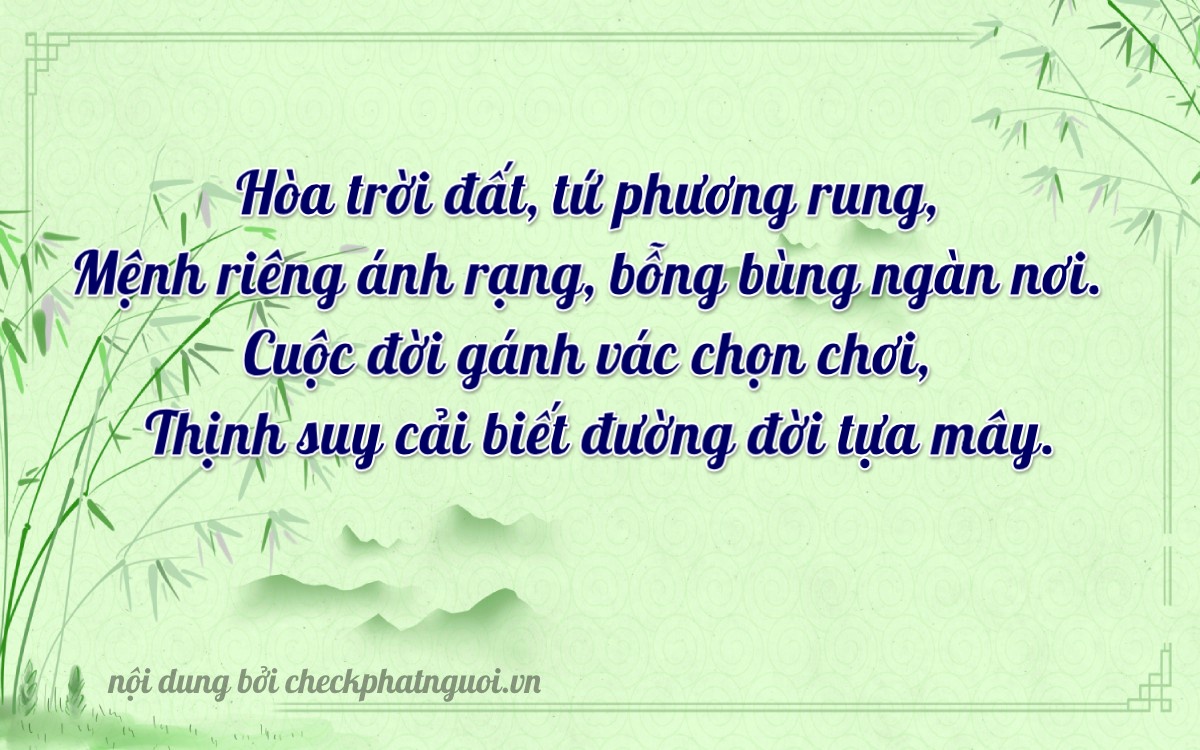 Bài thơ ý nghĩa cho <b>biển số 51D-45338</b> tại website checkphatnguoi.vn