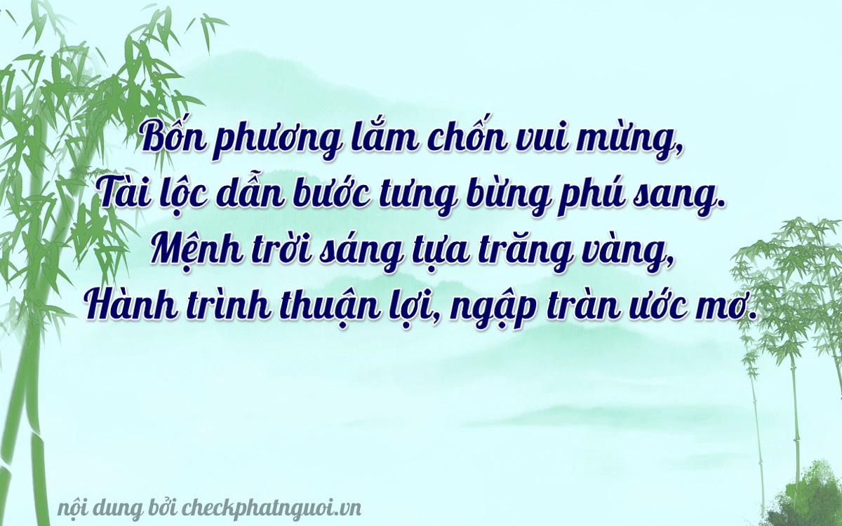 Bài thơ ý nghĩa cho <b>biển số 51D-47358</b> tại website checkphatnguoi.vn