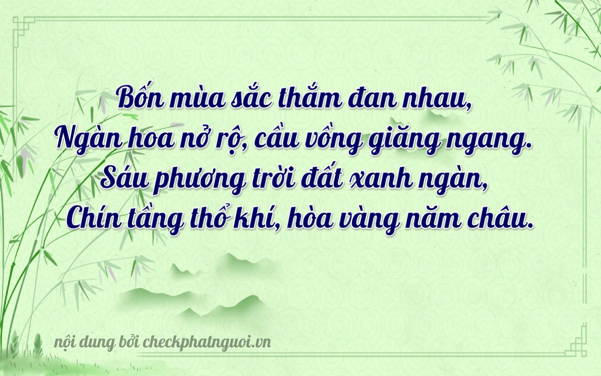 Bài thơ ý nghĩa cho <b>biển số 51D-48069</b> tại website checkphatnguoi.vn