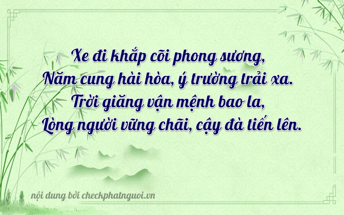 Bài thơ ý nghĩa cho <b>biển số 51D-53000</b> tại website checkphatnguoi.vn