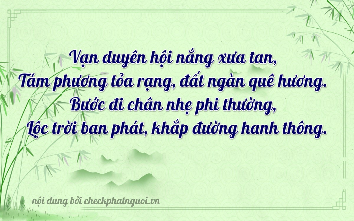 Bài thơ ý nghĩa cho <b>biển số 51D-71885</b> tại website checkphatnguoi.vn
