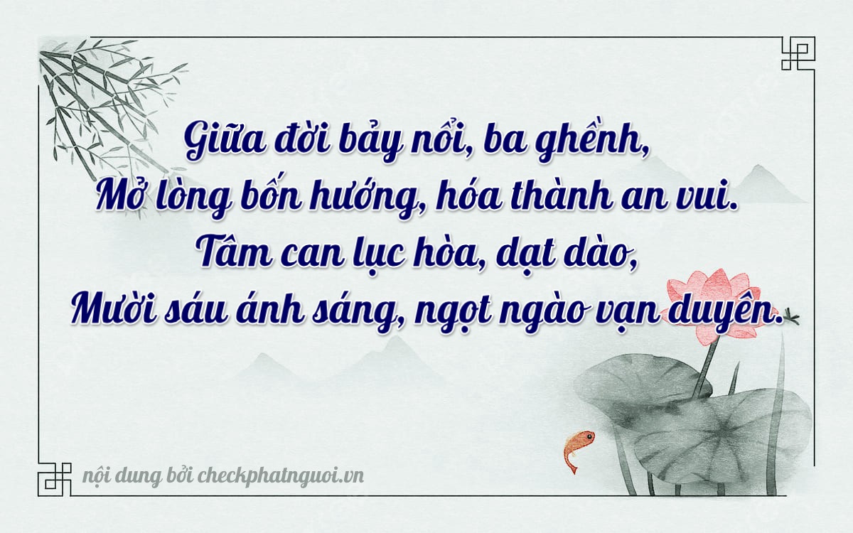 Bài thơ ý nghĩa cho <b>biển số 51D-73416</b> tại website checkphatnguoi.vn