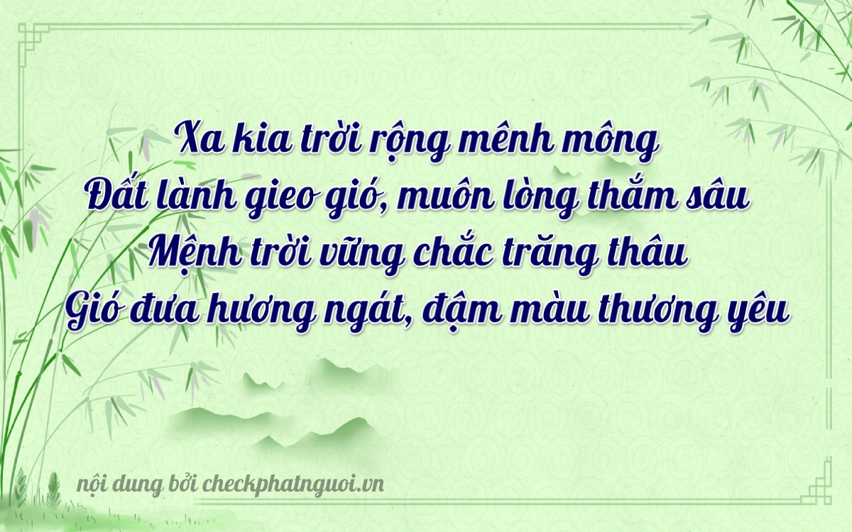 Bài thơ ý nghĩa cho <b>biển số 51D-76862</b> tại website checkphatnguoi.vn