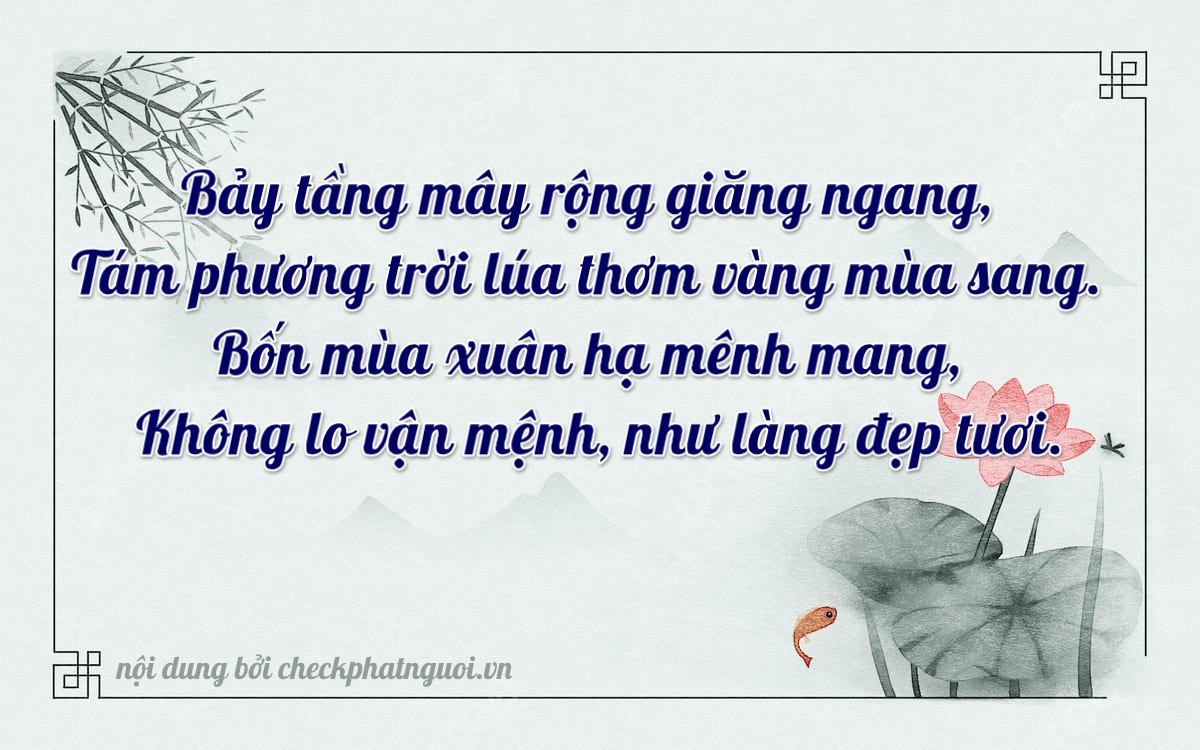 Bài thơ ý nghĩa cho <b>biển số 51D-78408</b> tại website checkphatnguoi.vn