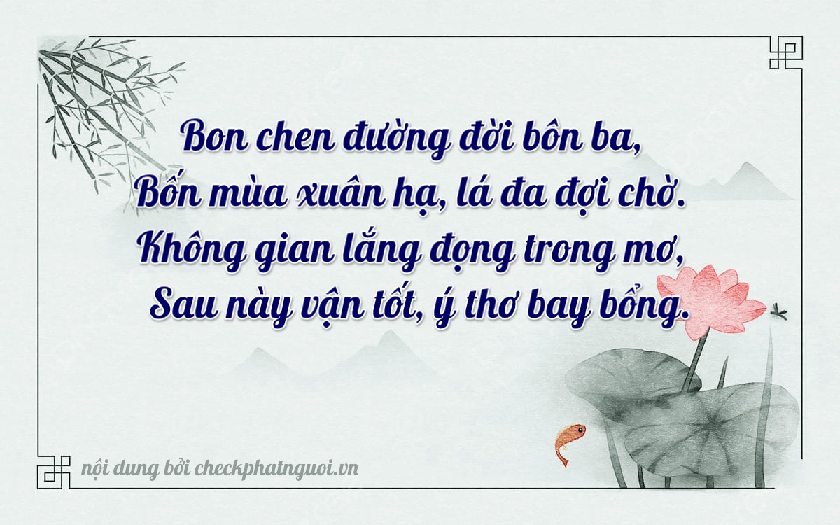 Bài thơ ý nghĩa cho <b>biển số 51D-94048</b> tại website checkphatnguoi.vn