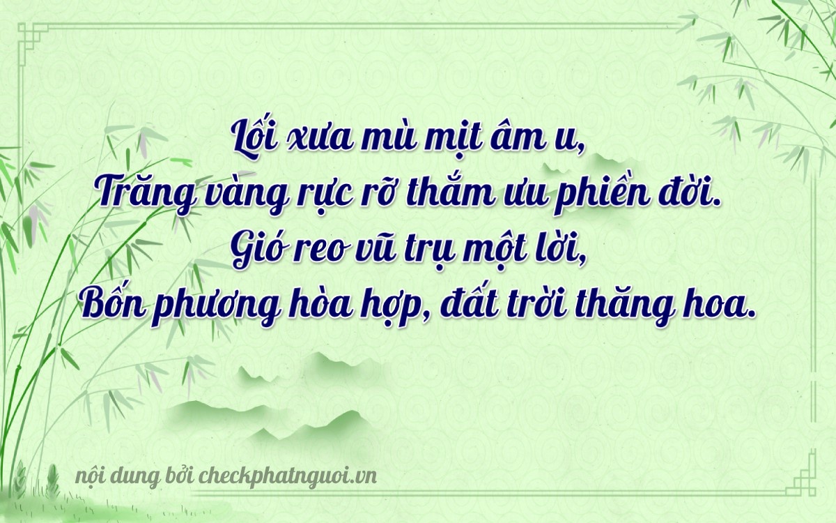 Bài thơ ý nghĩa cho <b>biển số 51D-96269</b> tại website checkphatnguoi.vn